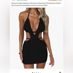 Black Cutout Bodycon Mini Dress